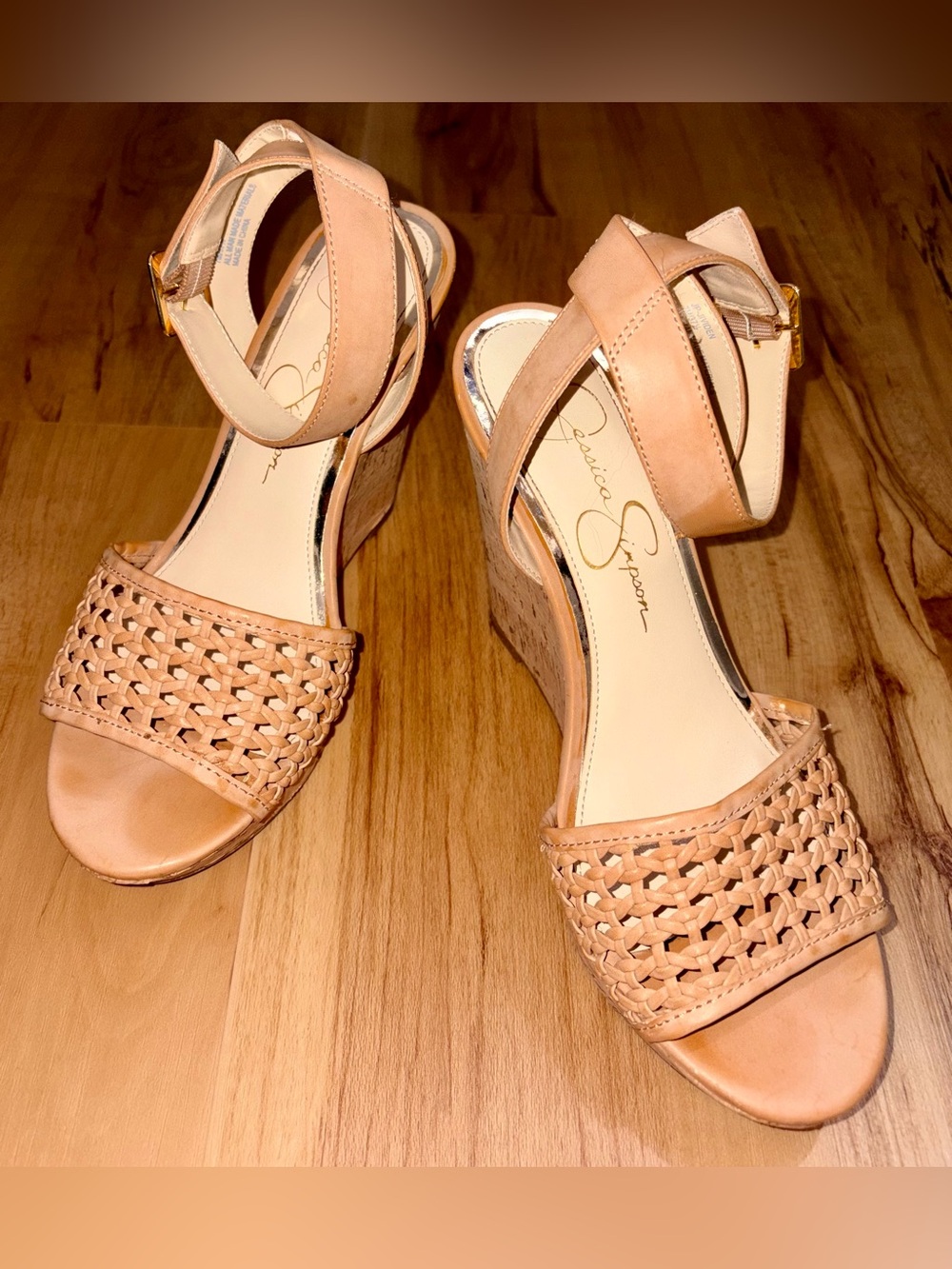 Jessica Simpson Marshela beige wedge sandals